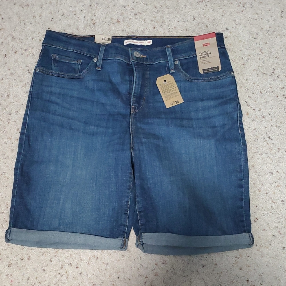 Levi's Indigo Denim Bermuda Shorts
